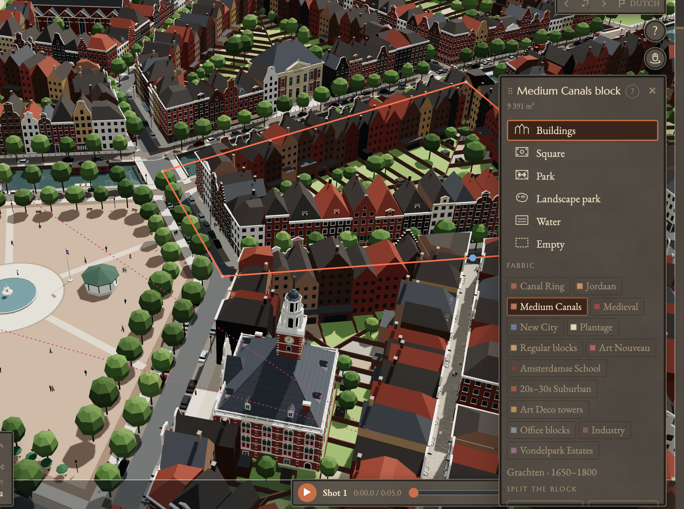 Aesthetic City Builder: choosing building blocks