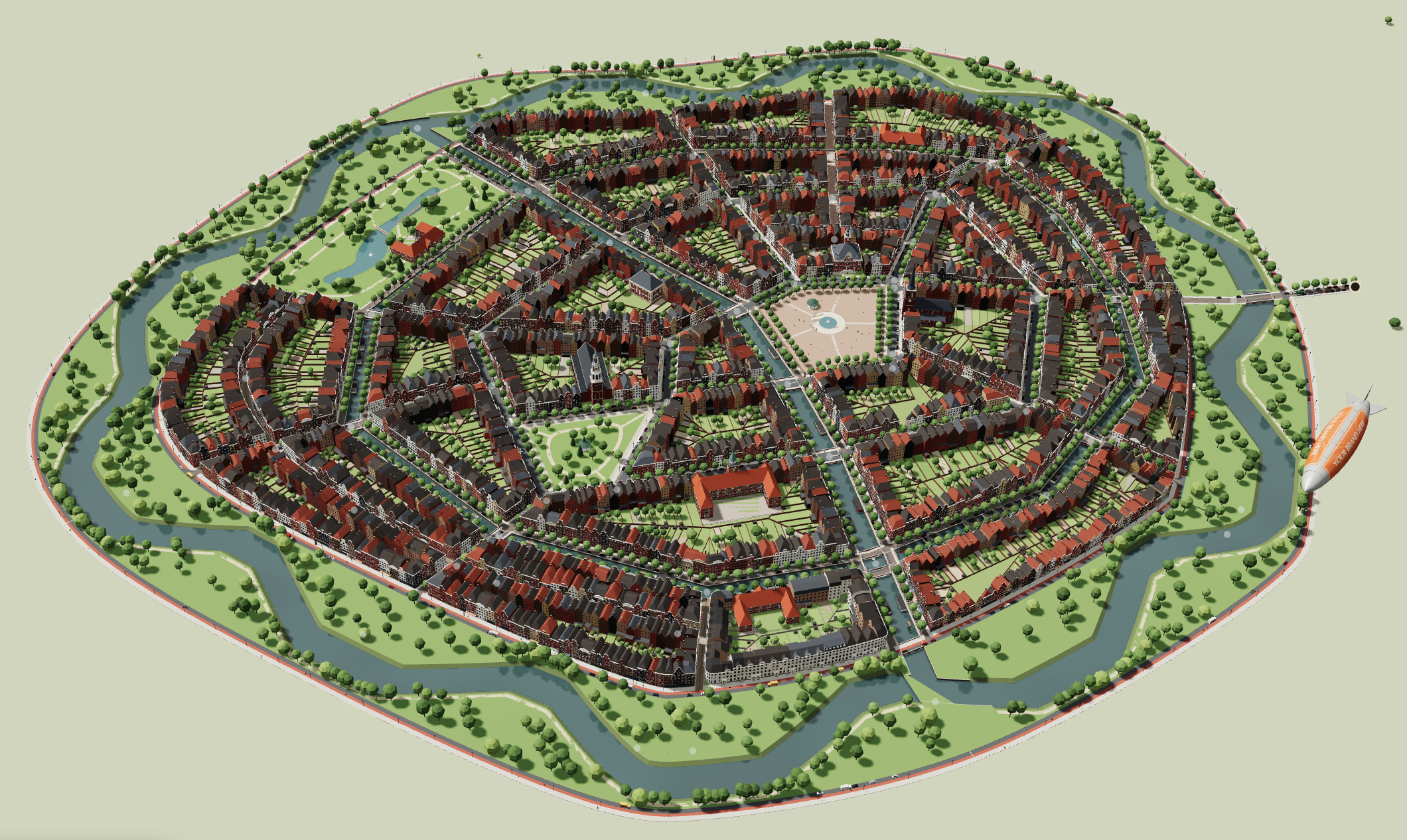 Aesthetic City Builder: design for a small town